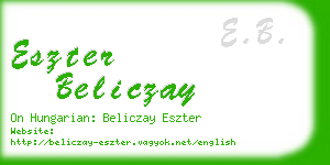 eszter beliczay business card